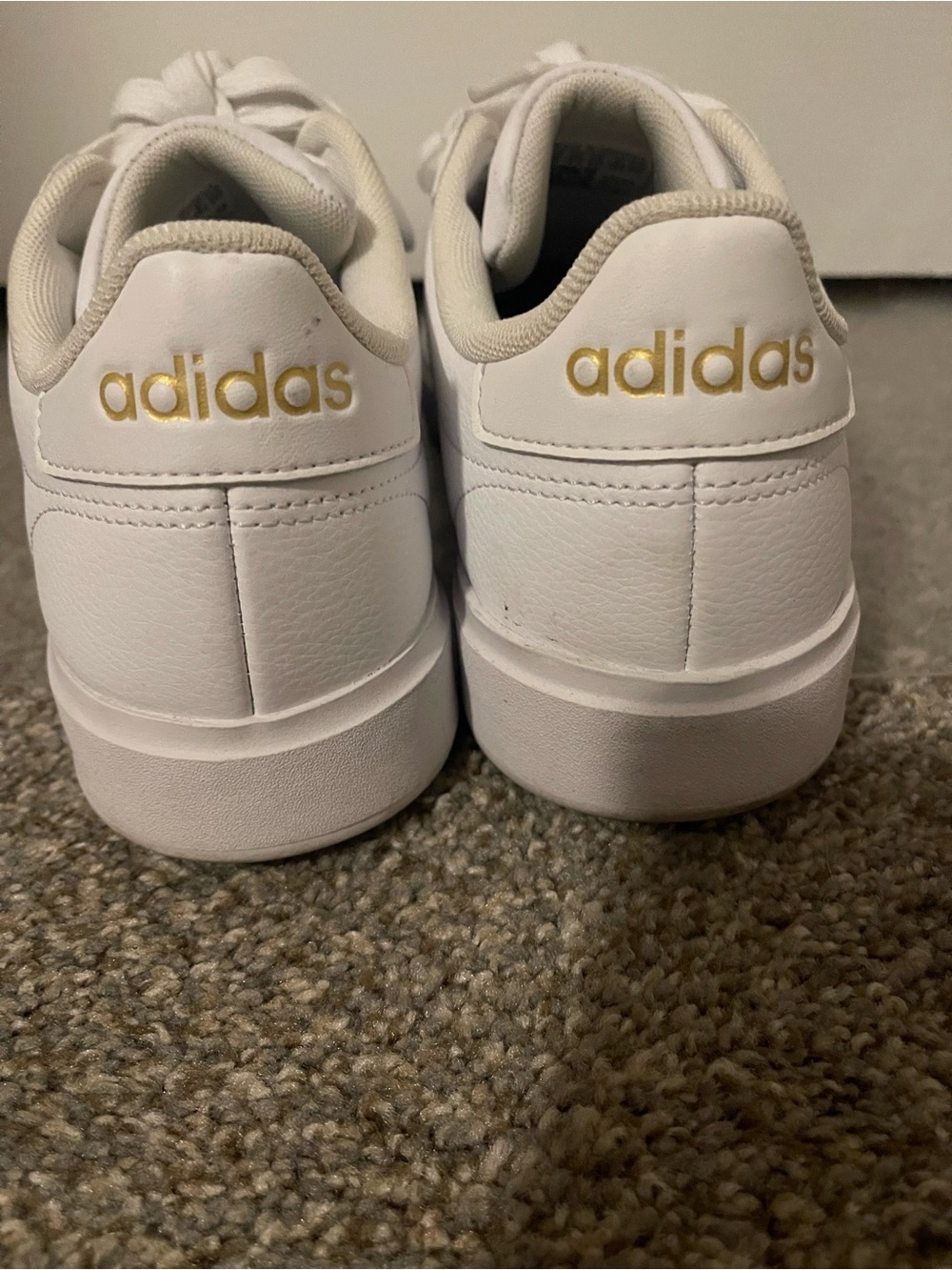 Adidas White Sneakers with Gold Logo - Picture 3 of 5